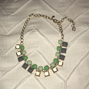 J•Crew green, gray, blue statement necklace